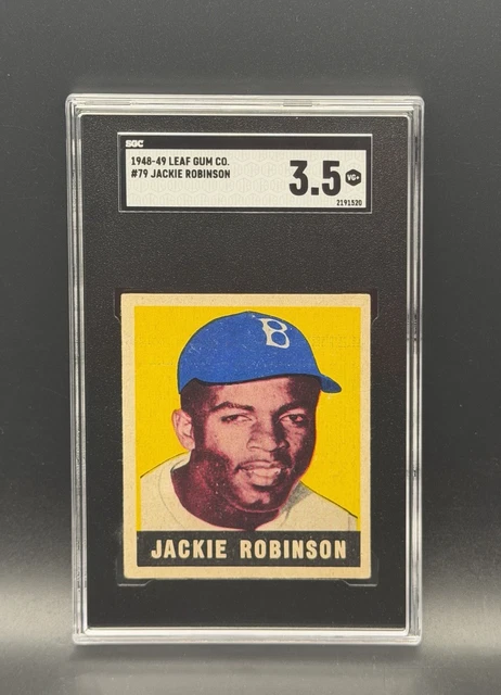 1948-49 Leaf - Jackie Robinson #79 (RC) SGC 3.5 Centered & Great Color!