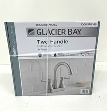 Glacier Bay Melina 4in.Centerset 2Handle High-Arc Bathroom Faucet Brushed Nickel