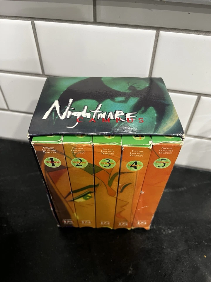 Nightmare Campus Rare 5 VHS Box Set Japan Anime 1998 Erotic Adventure  - Image 2 of 4