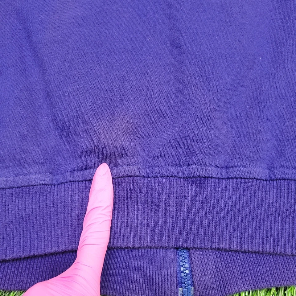 Sudadera con capucha vintage años 90 IZOD cremallera para mujer L/XL 27x26 holgada púrpura Foto 4 de 4