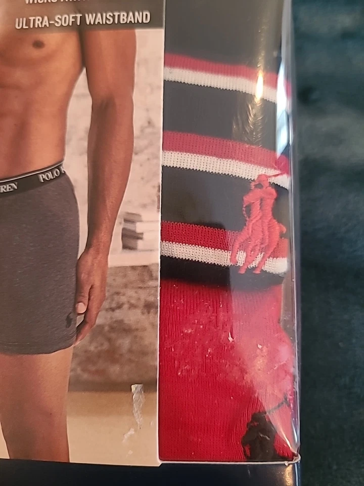 Paquete de 3 calzoncillos boxer clásicos de algodón Polo Ralph Lauren para hombre (XLarge, rojo/negro) Foto 3 de 4