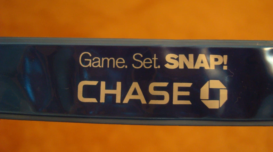 Brazalete de muñeca US OPEN TENNIS 2011 CHASE Bank azul brazalete juego a presión Foto 3 de 4