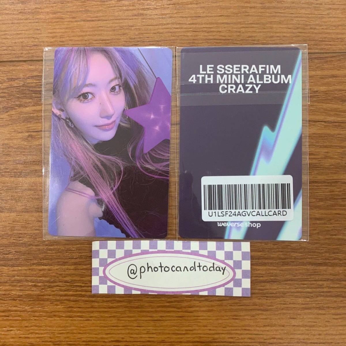 LE SSERAFIM ALBUM CRAZY PRE-ORDER POB PHOTOCARD EVENT OFFICIAL
