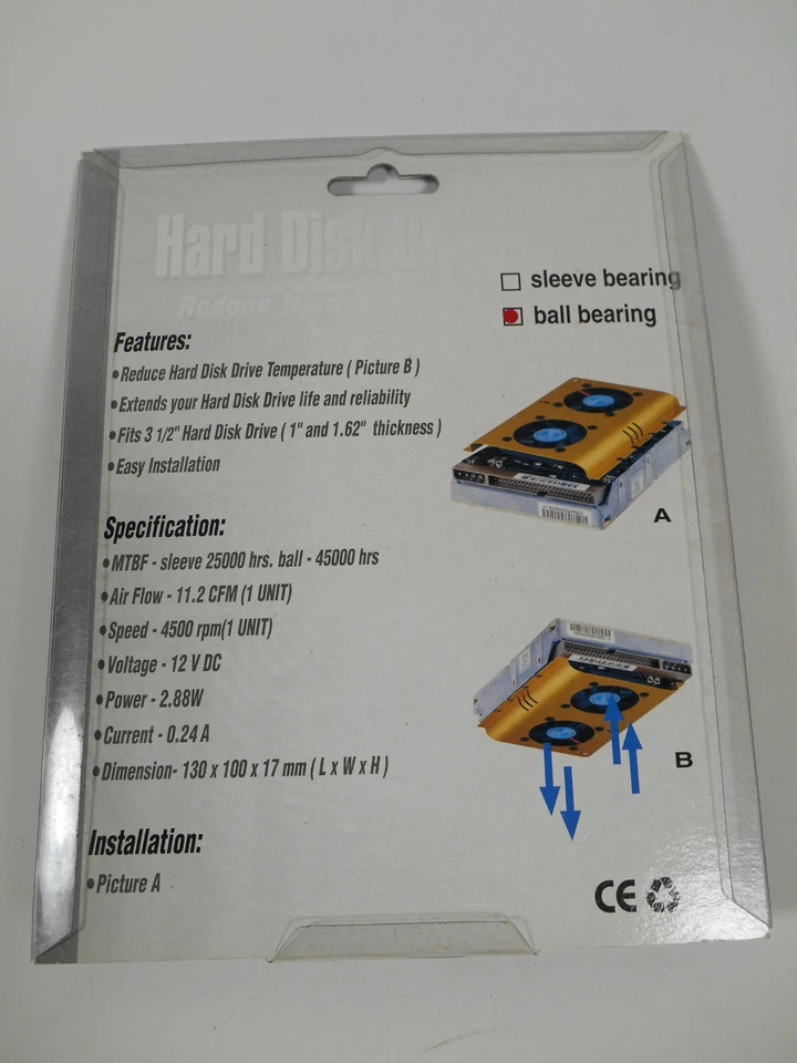 Hard Disc Drive Cooler Dual Fan SHDC-B 12V 4-Pin Connector 11.2 CFM - Image 2 of 2