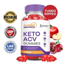 Turbo Ripped Keto Keto ACV Gummies 1000MG Apple Cider Vinegar 60 Gummys
