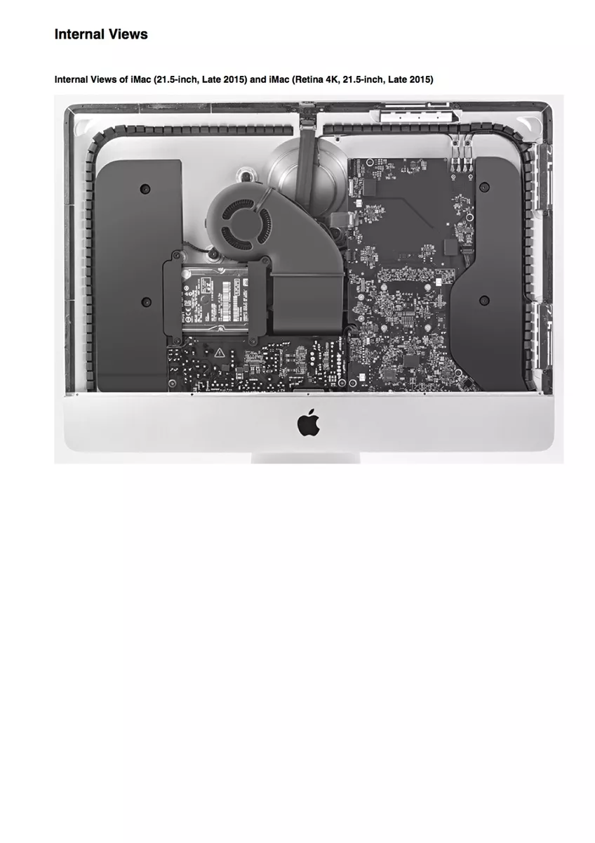 iMac 21.5-inch Late 2015+Retina 4K 2015 Service Guide to Repairing