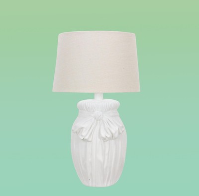 white plaster table lamp