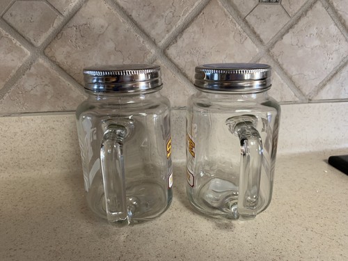 Two Iowa State Cyclones Mason Jar - 20oz Glass With Lid NCAA Mug Pint Cup - Picture 3 of 4