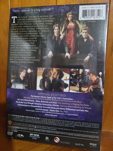 The Vampire Diaries Complete Second Season Series 2 TV Show DVD Brand New R4 & 1 - Picture 2 of 2
