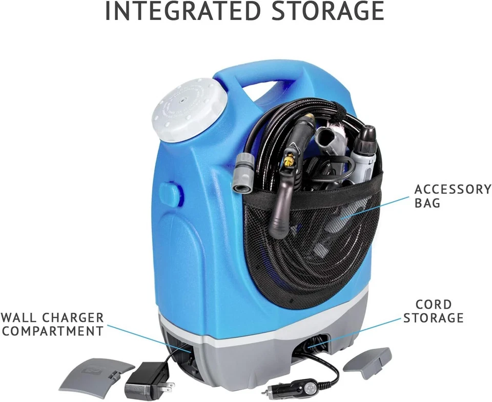 Lavadora pulverizadora portátil multiusos Ivation con tanque de agua - incorporada recargable Foto 4 de 4