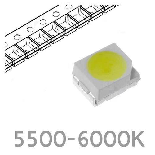 50x WHITE SMD LEDS Warm Cool 3000K 4000K 5000K 6000K 6500K PLCC2 3528 1210 Pure - Picture 7 of 8