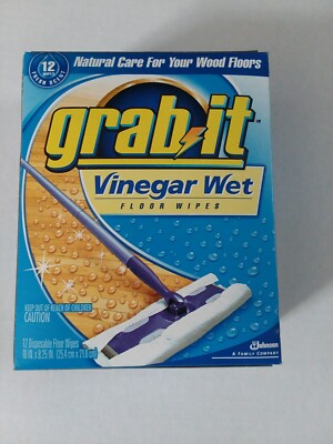 Pledge Grab It Vinegar Wet Floor Wipes Box of 12 Discontinued Natural Care Wood