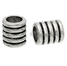 Wholesale Silver Plated European Large Hole Spacer Beads C0733 - 10, 20 Or 50PCs