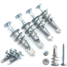 5/60PCS #8 Self-Drilling Drywall Anchors and Screws Kit Heavy Duty Wall Hanging