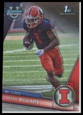 2023 Bowman University Chrome #77 Isaiah Williams Illinois Fighting Illini