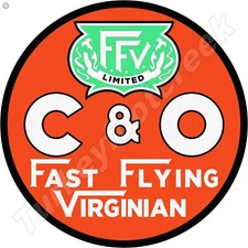 C&O Fast Flying Virginian 11.75" Round Metal Sign