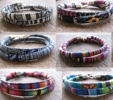 Ethno Fußkette bunt Stoff Fußschmuck Fußband Damen Herren Surfer Fußkettchen