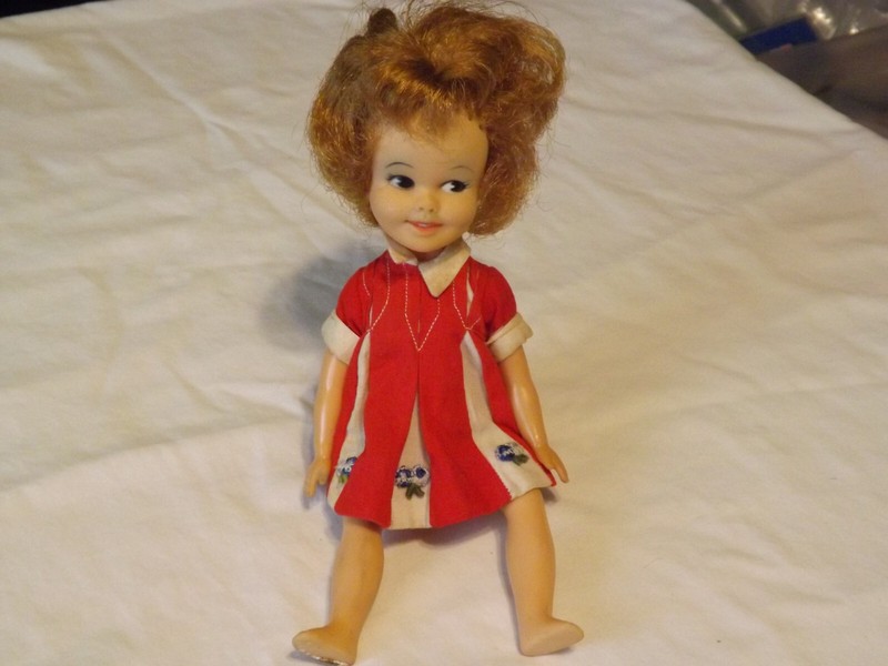 Vintage 1963  Penny Brite Doll  Original Red Dress