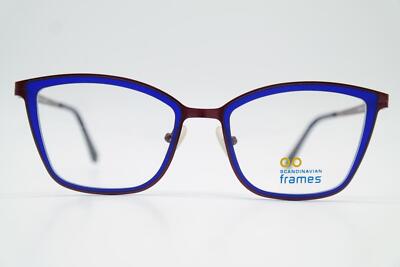 Brille SCANDINAVIAN FRAMES S 2886 Rot Blau Oval Brillengestell eyeglasses Neu