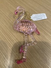 Pink flamingo hanging Christmas ornament Qty Of 1 party explosions brand new