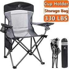 ALPHA CAMP Camping Chair Outdoor Folding Chairs Heavy Duty Portable Lighweight
