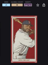 TOPPS BUNT 2022 DAVID ORTIZ, T206 RED MINI AWARD BOS RED SOX 99cc [DIGITAL CARD]