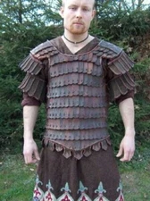 Halloween Lucas Leather Lamellar Armor Jacket Vest Medieval Knight Larp Armor