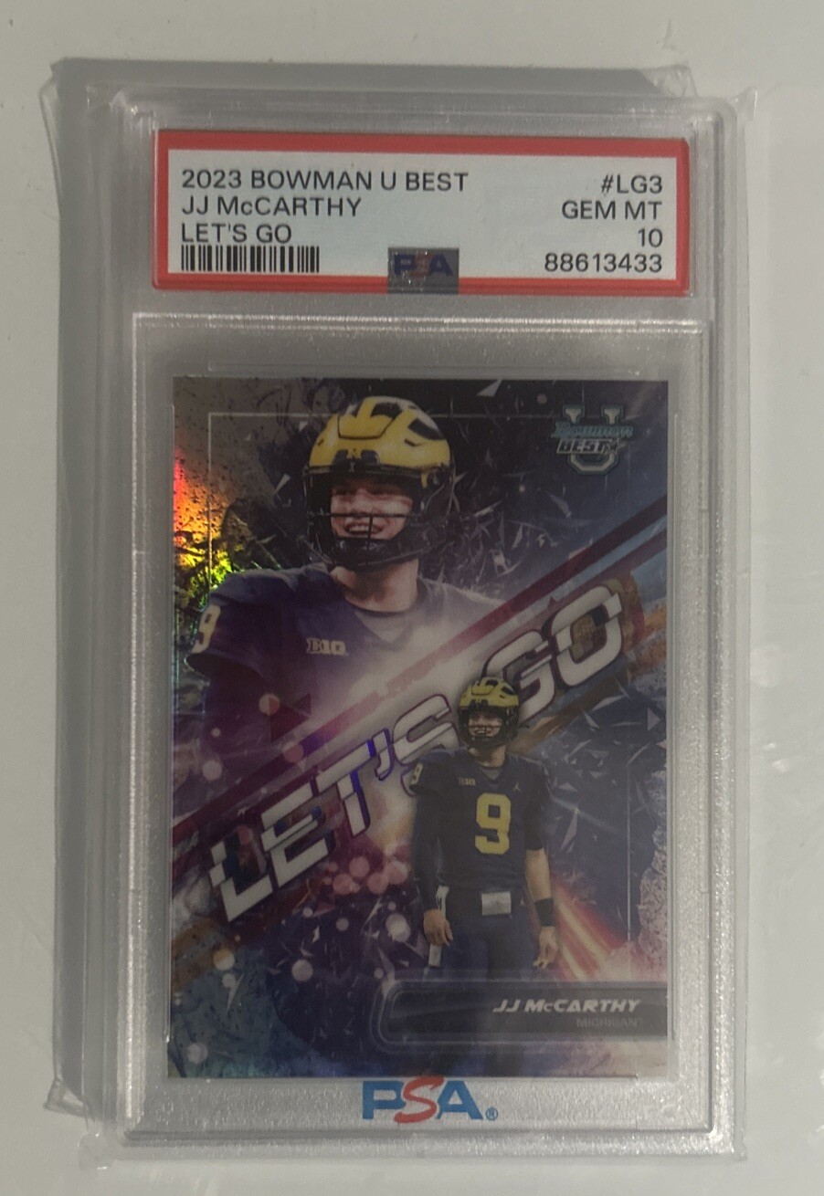 2023 Bowman U Best #LG3 JJ McCarthy Let's Go PSA 10