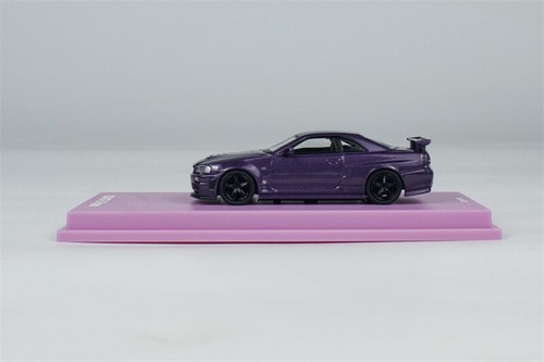 Kyosho 1:64 R34 GT-R Z-tune 2025 HEC Purple Diecast Model Car - Picture 3 of 4