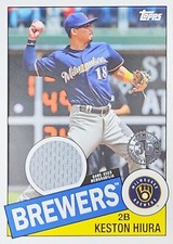 2020 Topps Keston Hiura 1985 Game-Used JERSEY RELIC INSERT 💥 Brewers 🍺