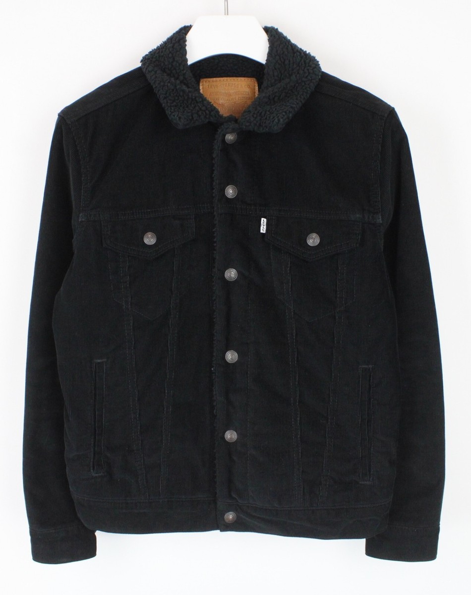 LEVI'S Premium Big E Jacket Men's SMALL Sherpa Lined Corduroy