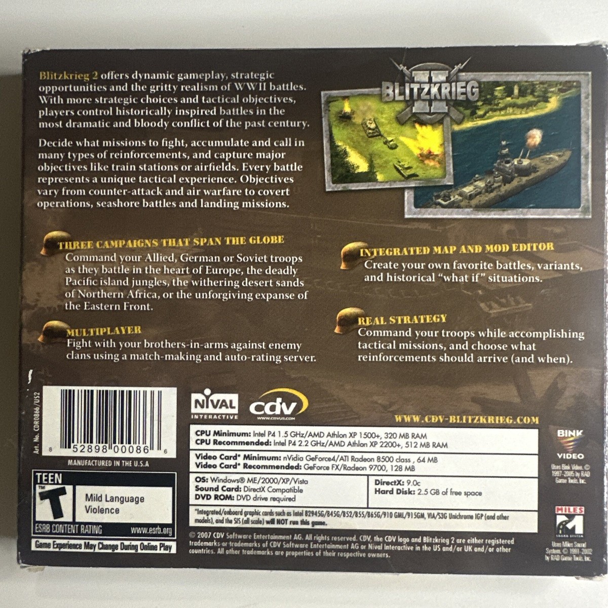 Blitzkrieg 2 PC Return to the Battlefield World War 2 Real
