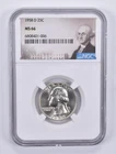 1958-D Washington Quarter MS66 NGC Special Label
