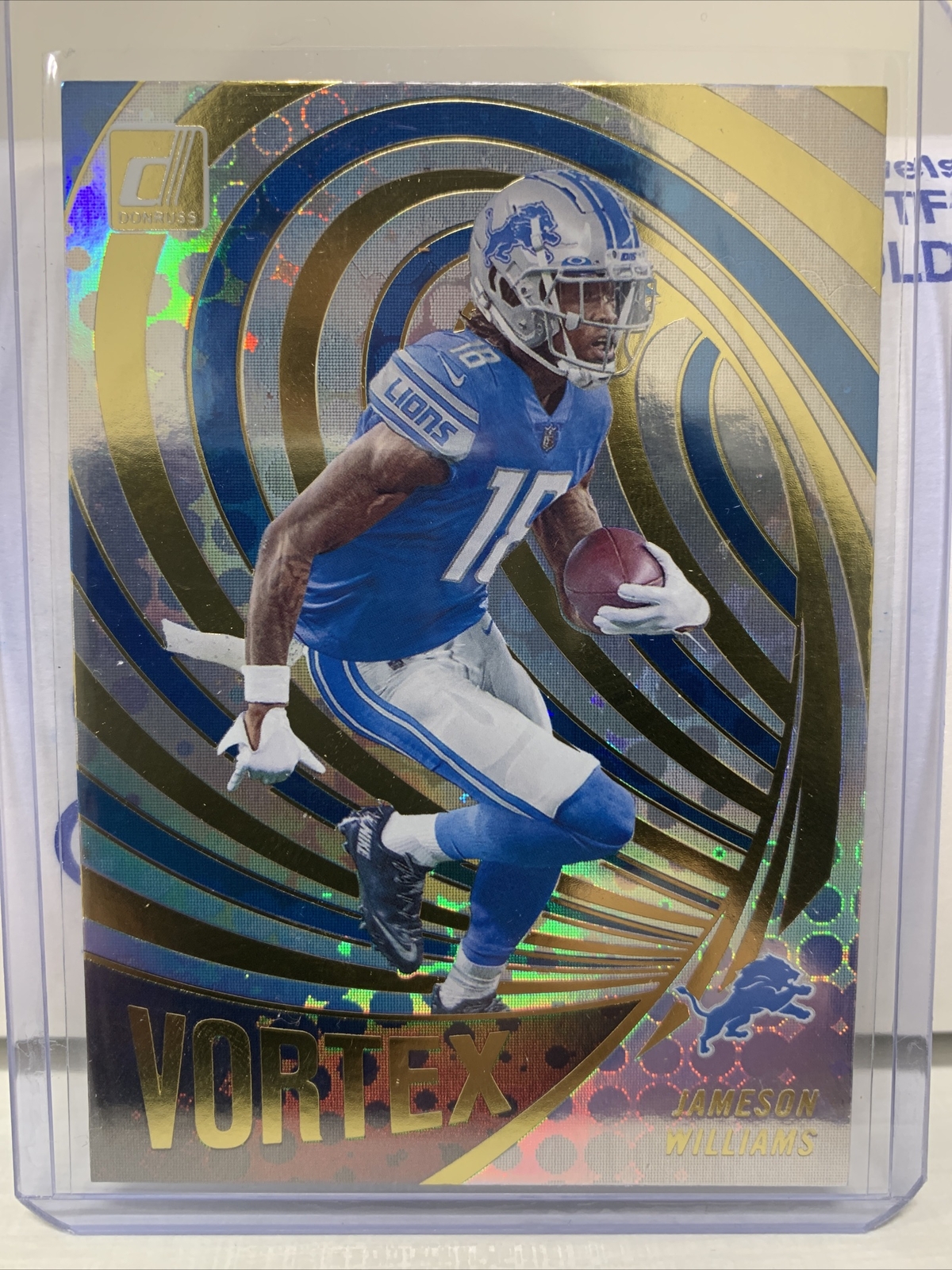 2022 Panini Donruss Football Vortex Insert Jameson Williams Rookie Card VTX-21