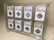 8 Grids Acrylic Display Frame Show Case Storage Box For NGC/PCGS Coin Holder