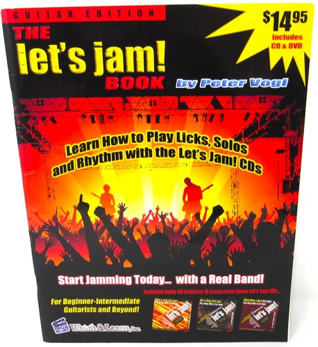 The Let's Jam Book Peter Vogl Guitar Edition 2009 Softcover With CD and DVD VGC