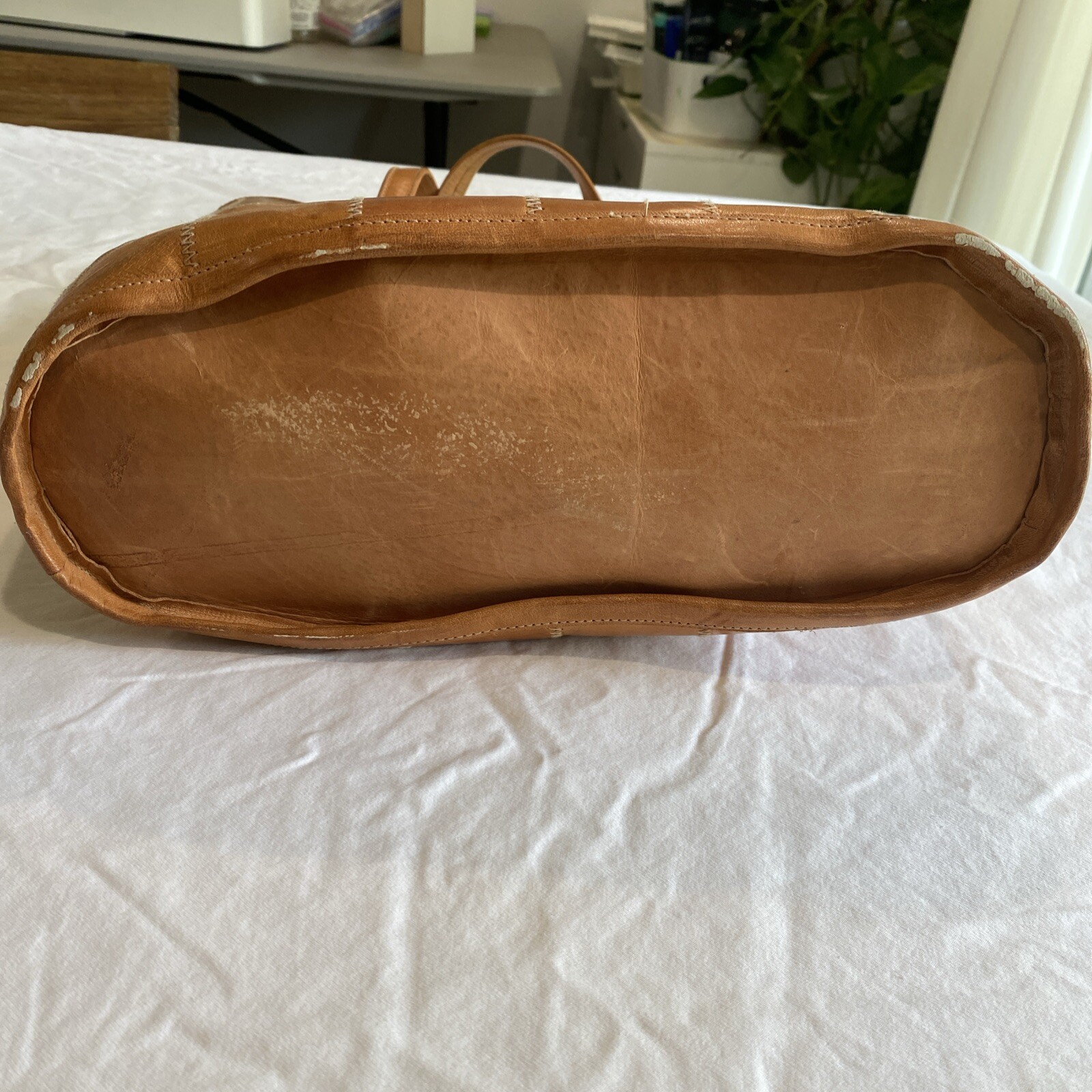 Vintage Pressed Patchwork Patterned leather bucke… - image 5