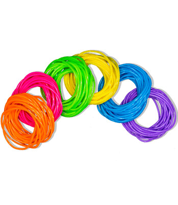 144 RAINBOW NEON JELLY BRACELETS,PARTY FAVOR, PINATAS, GOODY BAGS, FAST SHIPPING