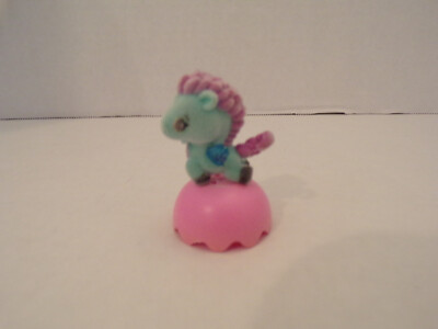 Hatchimals~Colleggtible~Spin Master~Fuzzy Horse~Teal Pink~Gray~Blue Wings