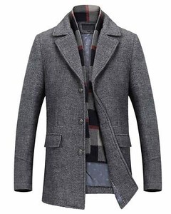 gray wool car coat