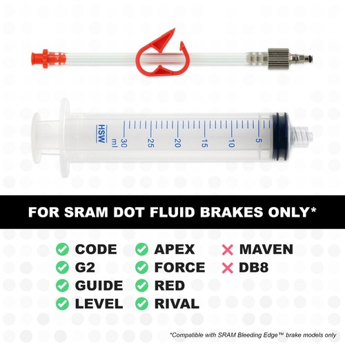 Entlüftungswerkzeug für SRAM Entlüftungskante & Spritze - 100ml DOT Bremsflüssigkeit enthalten - Bild 4 von 7
