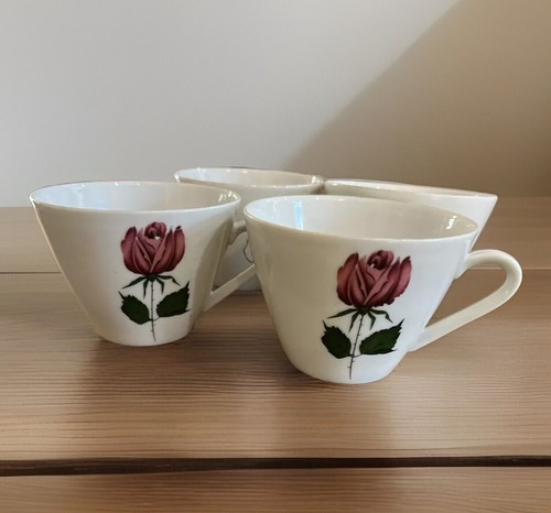 Winterling Porzellan Kaffeetasse rote Rosen 4er Set Bavaria