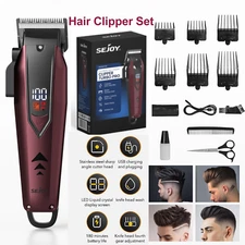 Hair Clippers For Men Professional Cordless Barber Clippers Hair Cutting Kit