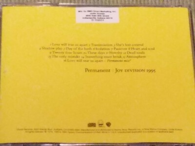 JOY DIVISION PERMANENT: JOY DIVISION 1995 16 TRACK CD FREE