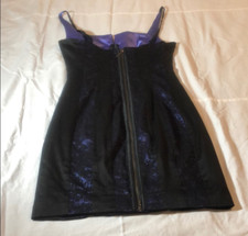 Bebe 2000 vintage lavender and black lace corset dress xs