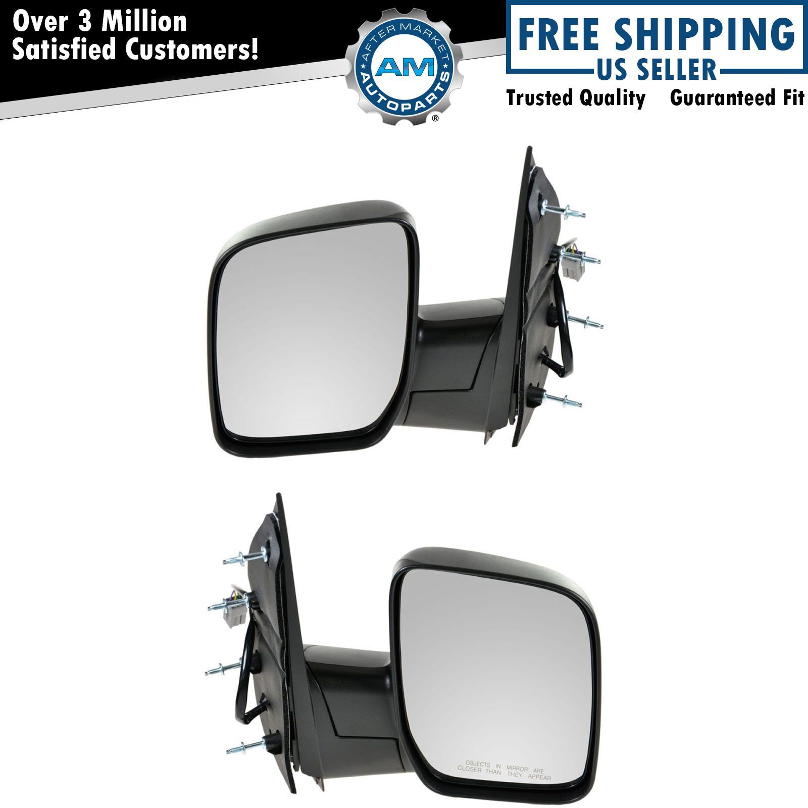 Power Mirrors Right & Left Set Pair LH RH for 0708 Ford Van Econoline