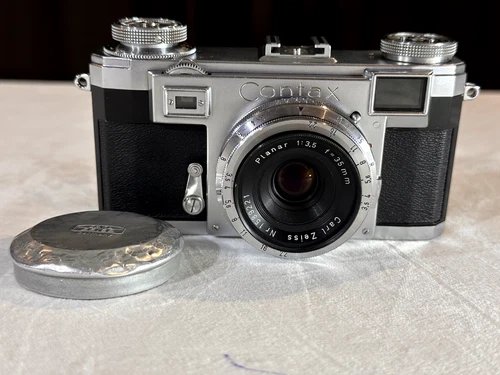 Zeiss Ikon Contax IIa Colour Dial Film Camera+Carl Zeiss Planar 35mm f/3.5 Lens