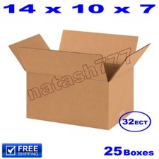 25 - 14x10x7 Cardboard Boxes 32-ECT Mailing Packing Shipping Corrugated Carton