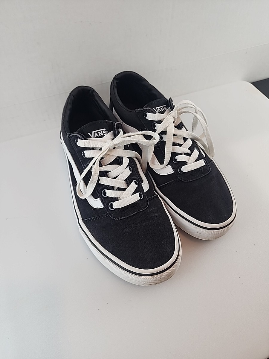 Vans Mens Off The Wall 500714 Black White Canvas Skate Shoes  display picture 2