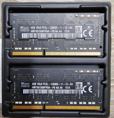 Mémoire RAM SK Hynix 8GB DDR3L 1600MHz PC3L-12800S 1.35V Pour Portable - Neuf Jamais Utilisé